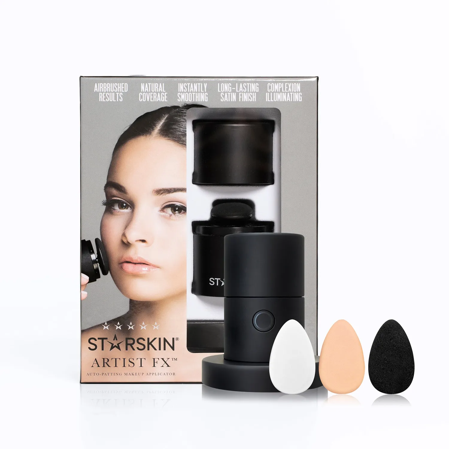 Starskin Artist FX Auto-Patting Applicatore Trucco con Giada e Quarzo