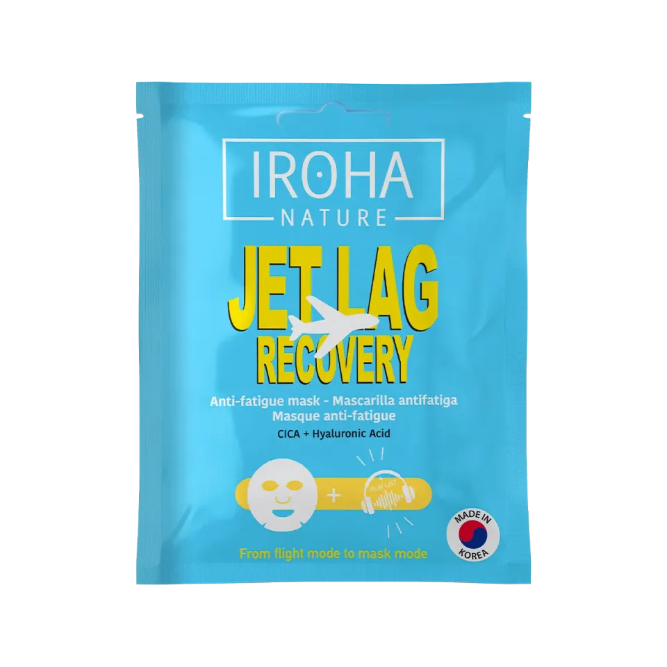 Iroha Nature Jet Lag Recovery maschera viso CICA 1 pezzo idratante