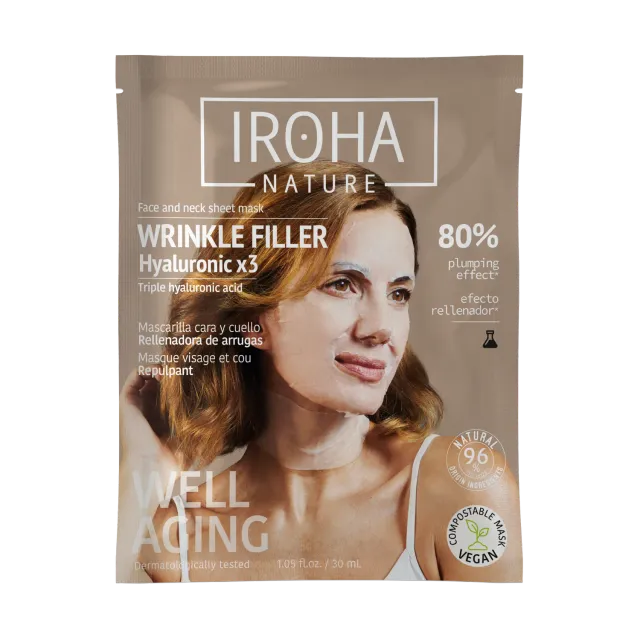 Iroha Nature Wrinkle Filler maschera viso antirughe