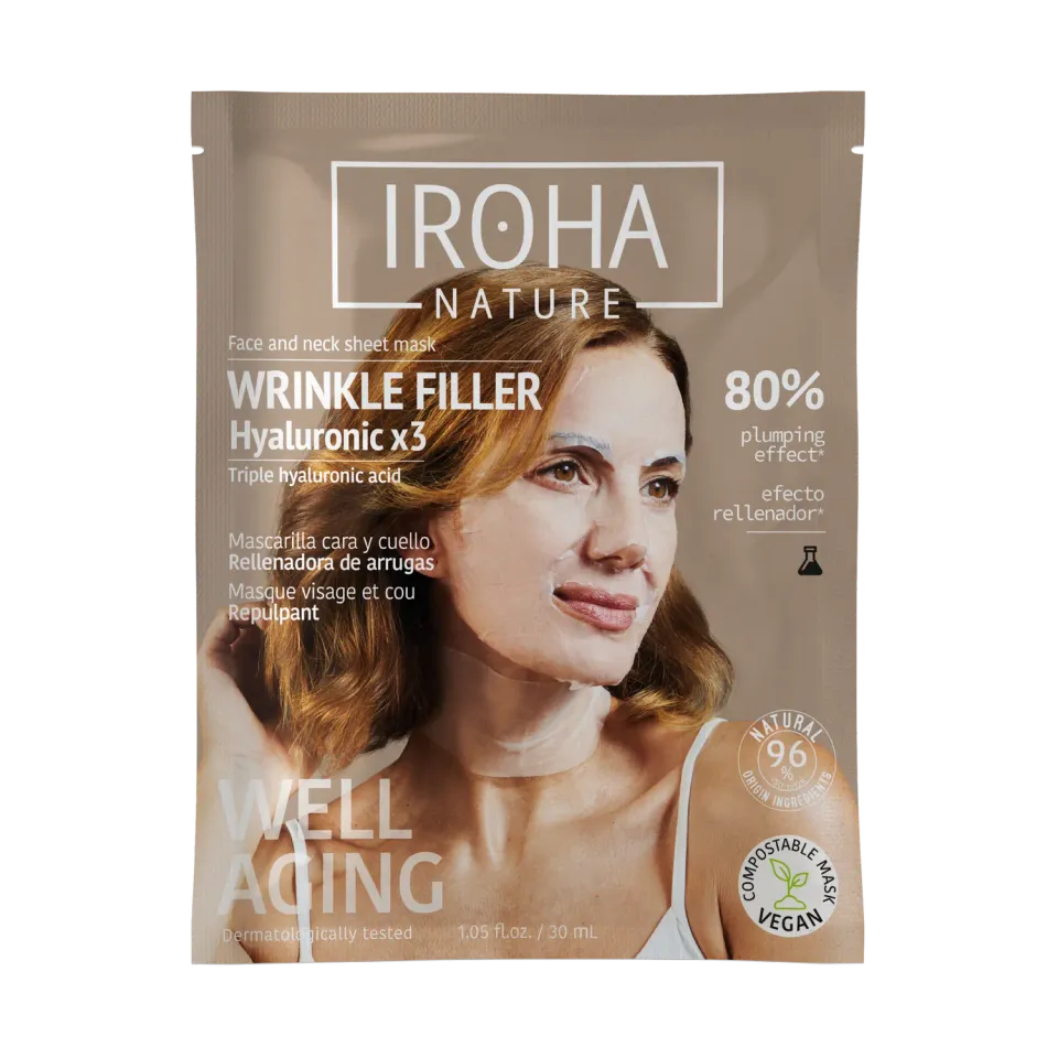 Iroha Nature Wrinkle Filler maschera viso antirughe