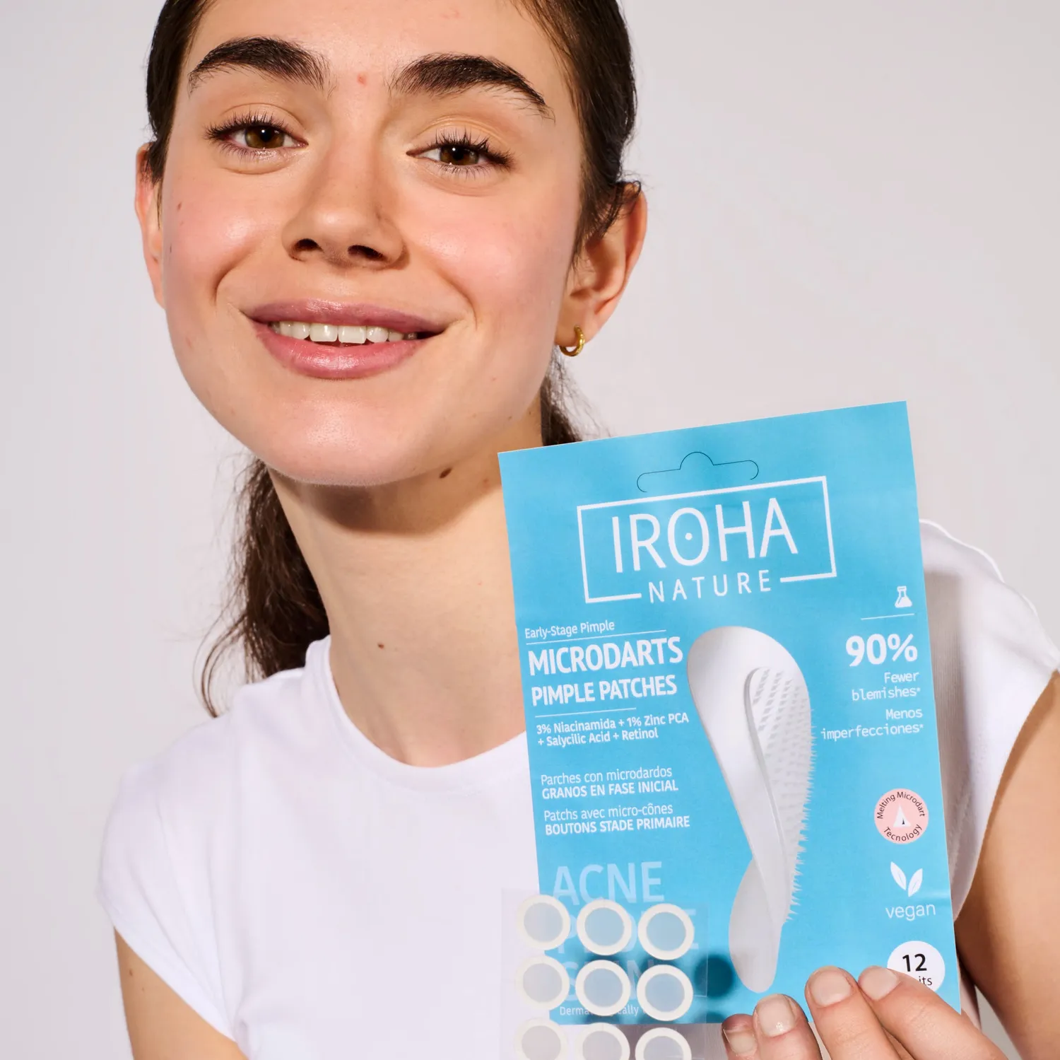 Irohanature Microdarts Pimple Patches Acido Salicilico Brufoli
