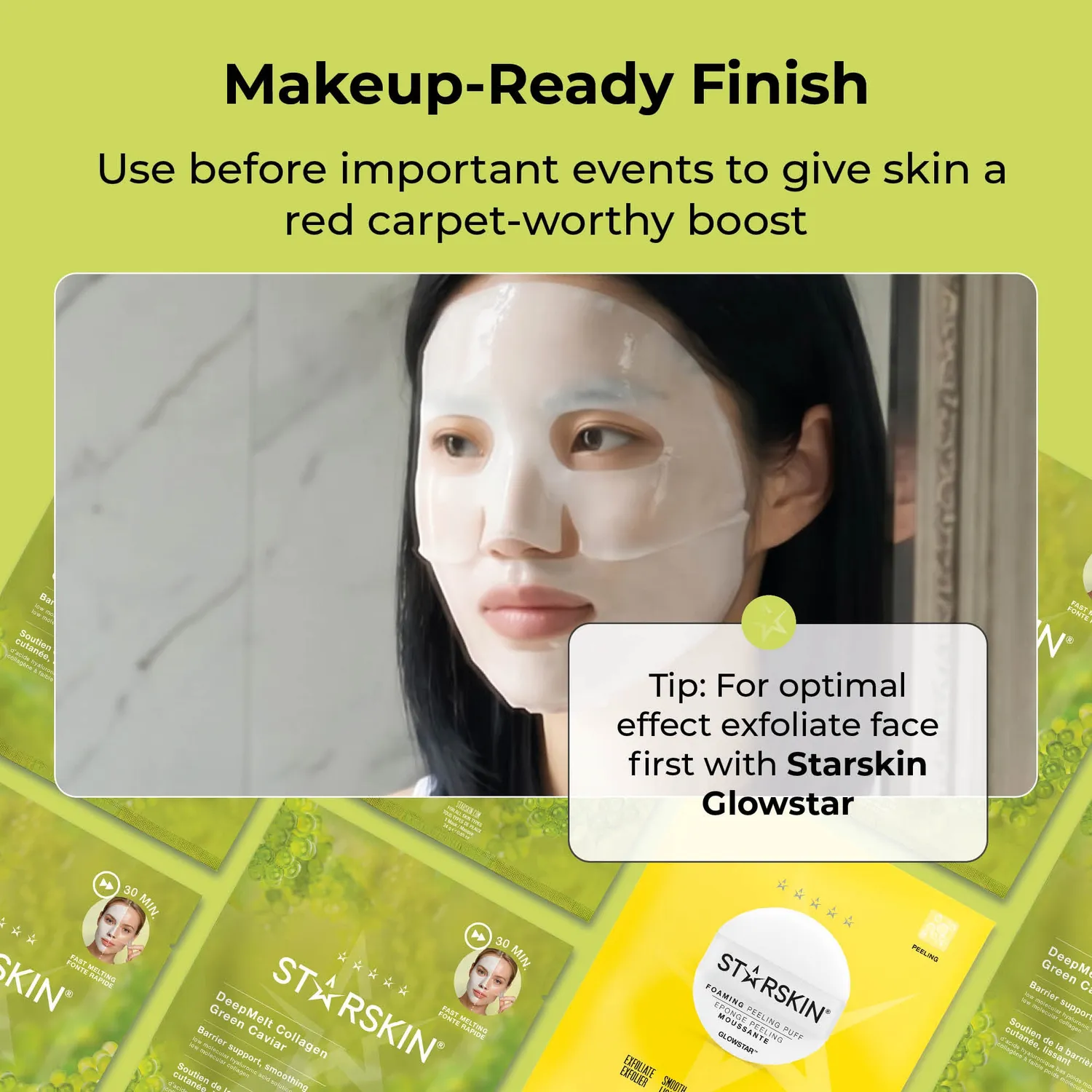 Starskin Collagen Green Caviar maschera idrogel 30 minuti