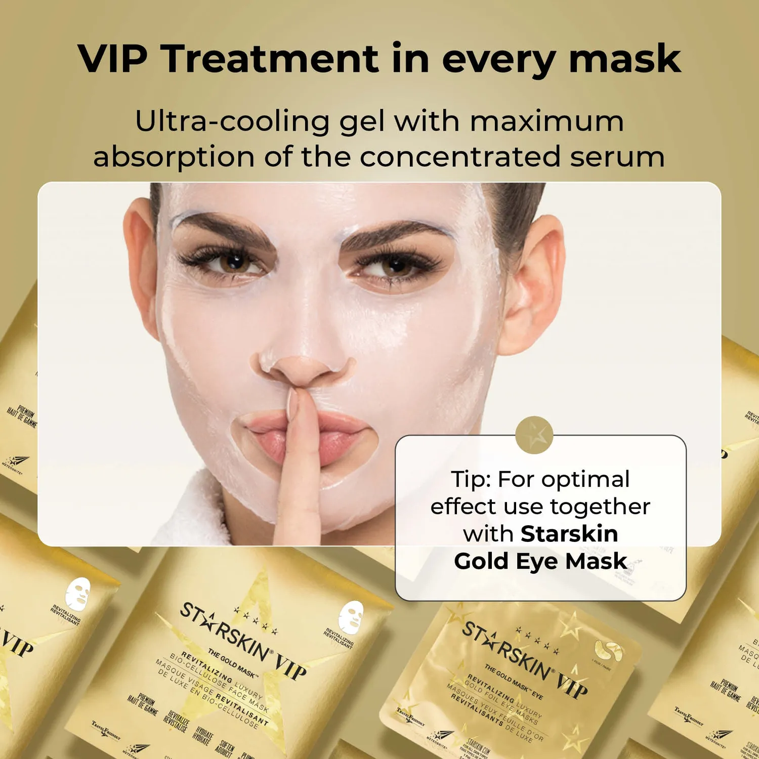 Starskin The Gold Mask Face 3+1 maschera oro