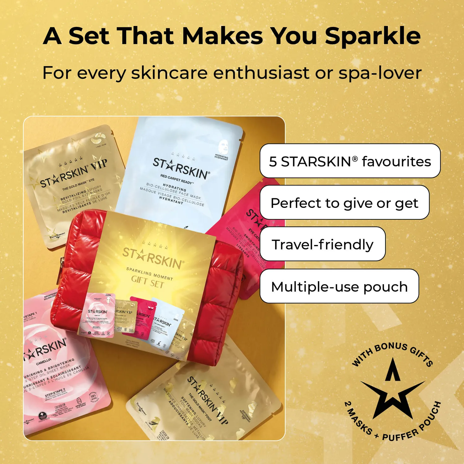 Starskin Sparkling Moment set 5 maschere viso piedi occhi pochette