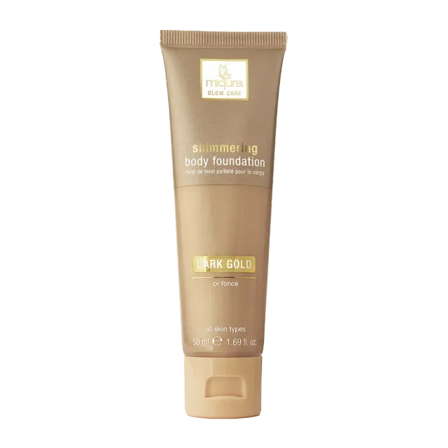 Miqura Shimmering Body Foundation dark gold corpo