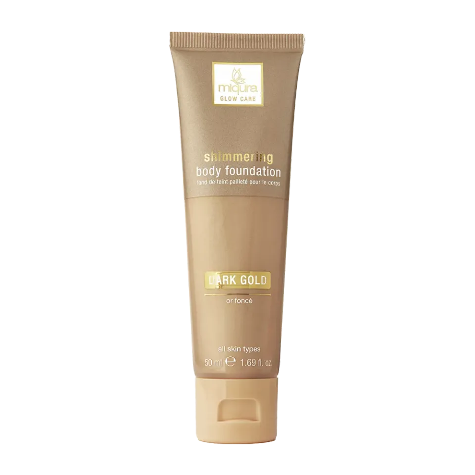 Miqura Shimmering Body Foundation dark gold corpo