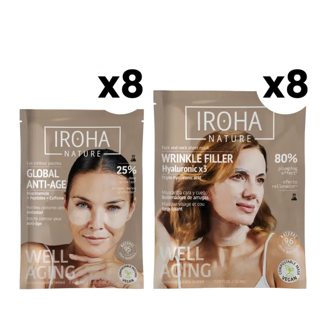 Iroha Nature pack acido ialuronico 16 pezzi antiage
