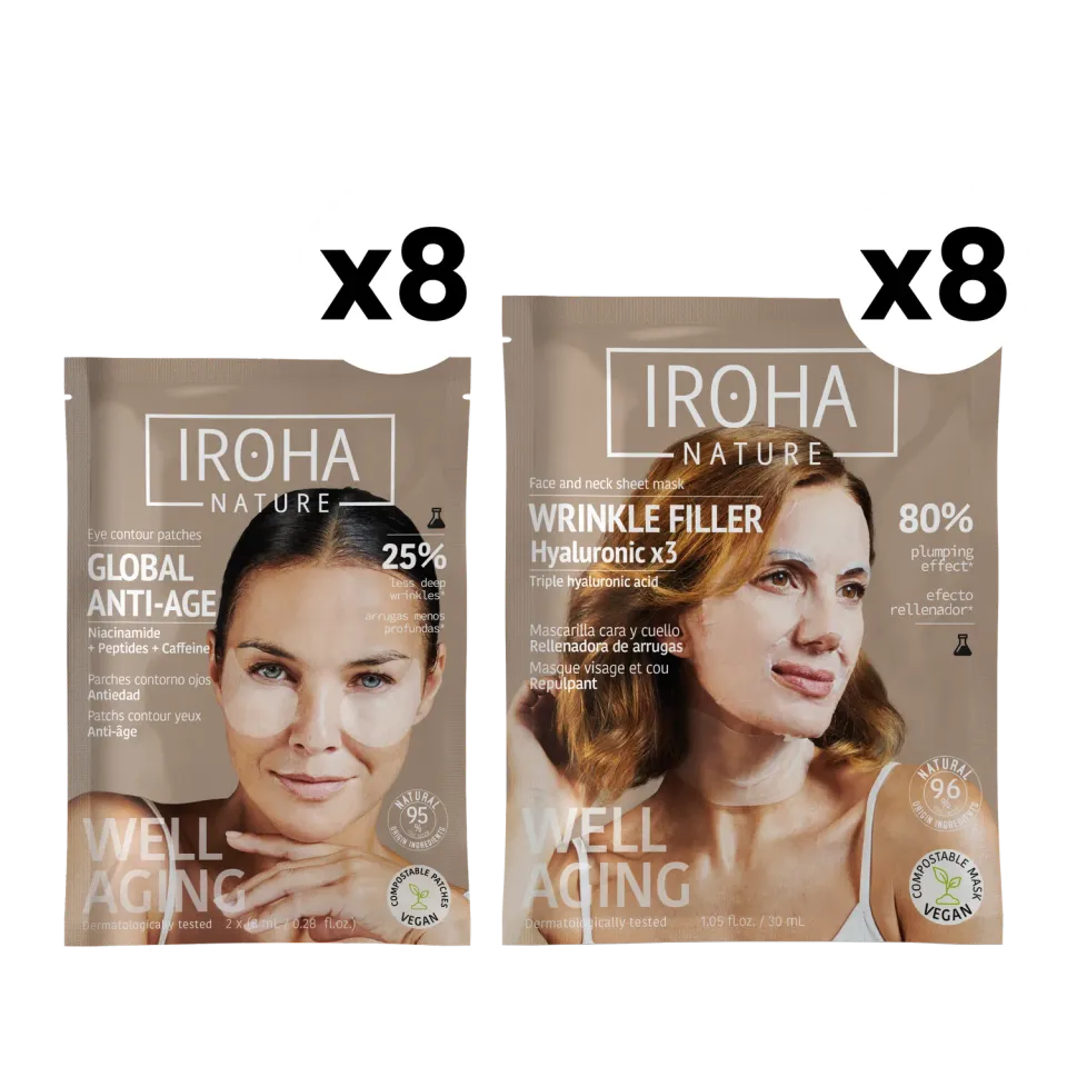 Iroha Nature pack acido ialuronico 16 pezzi antiage