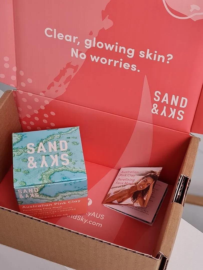 Sand & Sky Australian Pink Clay maschera viso affinante pori