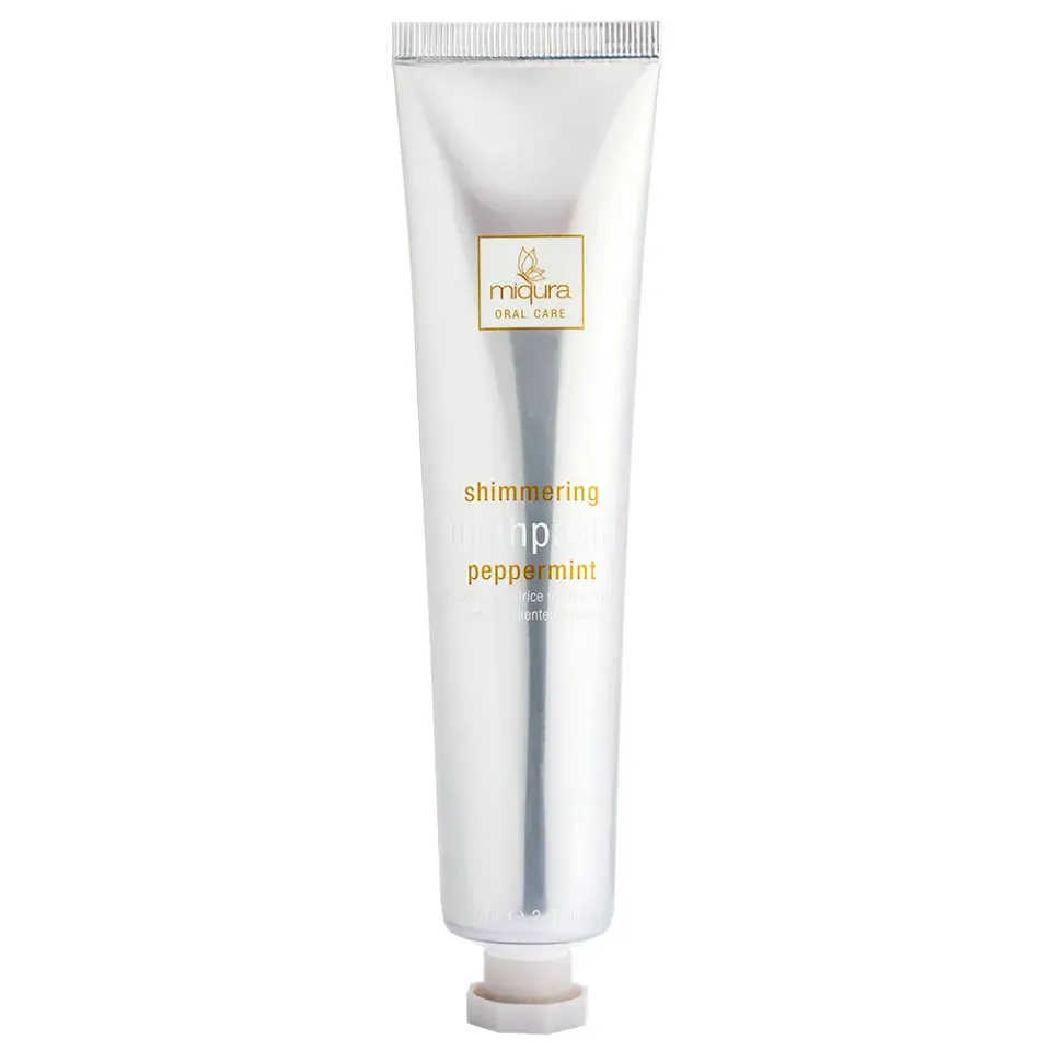 Miqura Shimmering dentifricio menta 75 ml glitter