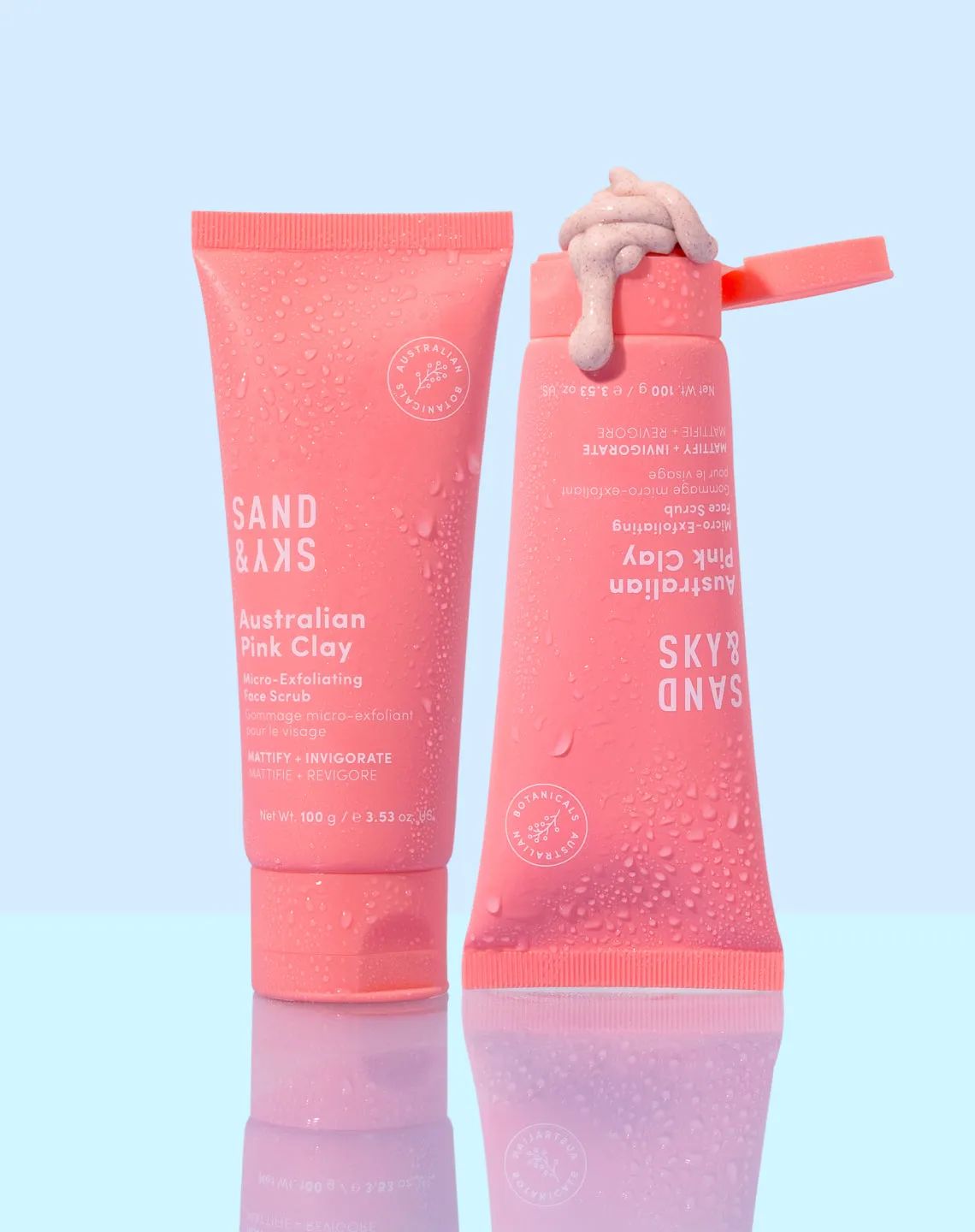 Sand & Sky Australian Pink Clay Scrub Viso Pori 75g