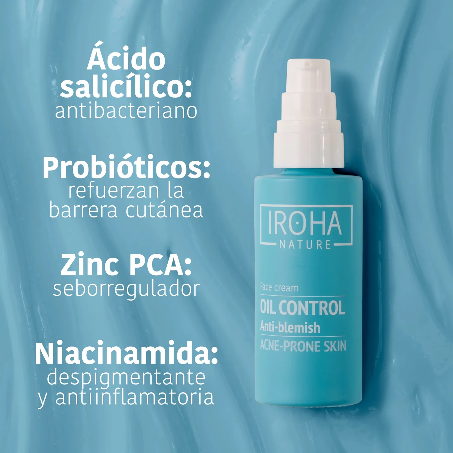 Iroha Nature Oil Control Anti-Blemish crema viso opaca sebo