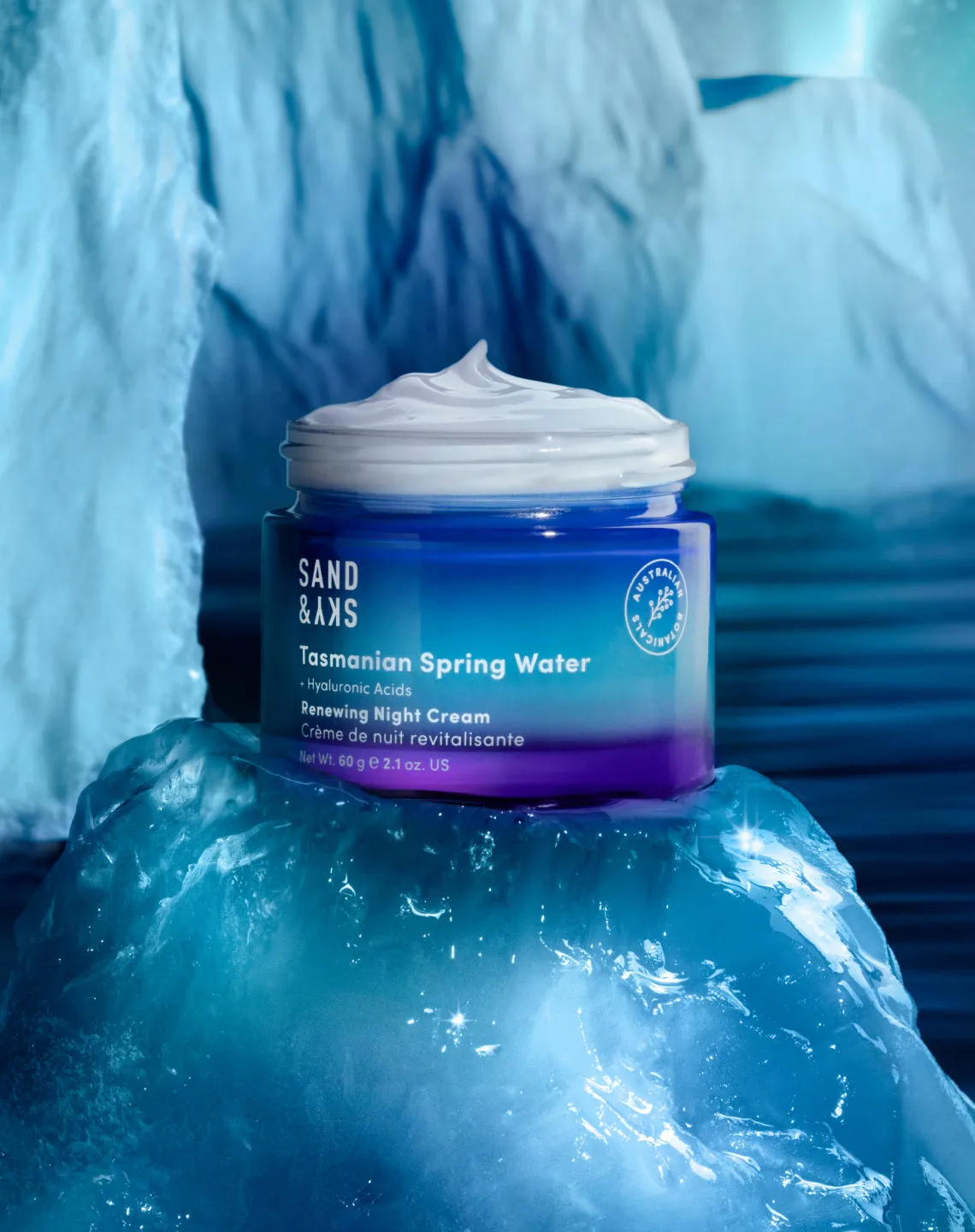 Sand & Sky Tasmanian Spring Water crema notte antirughe