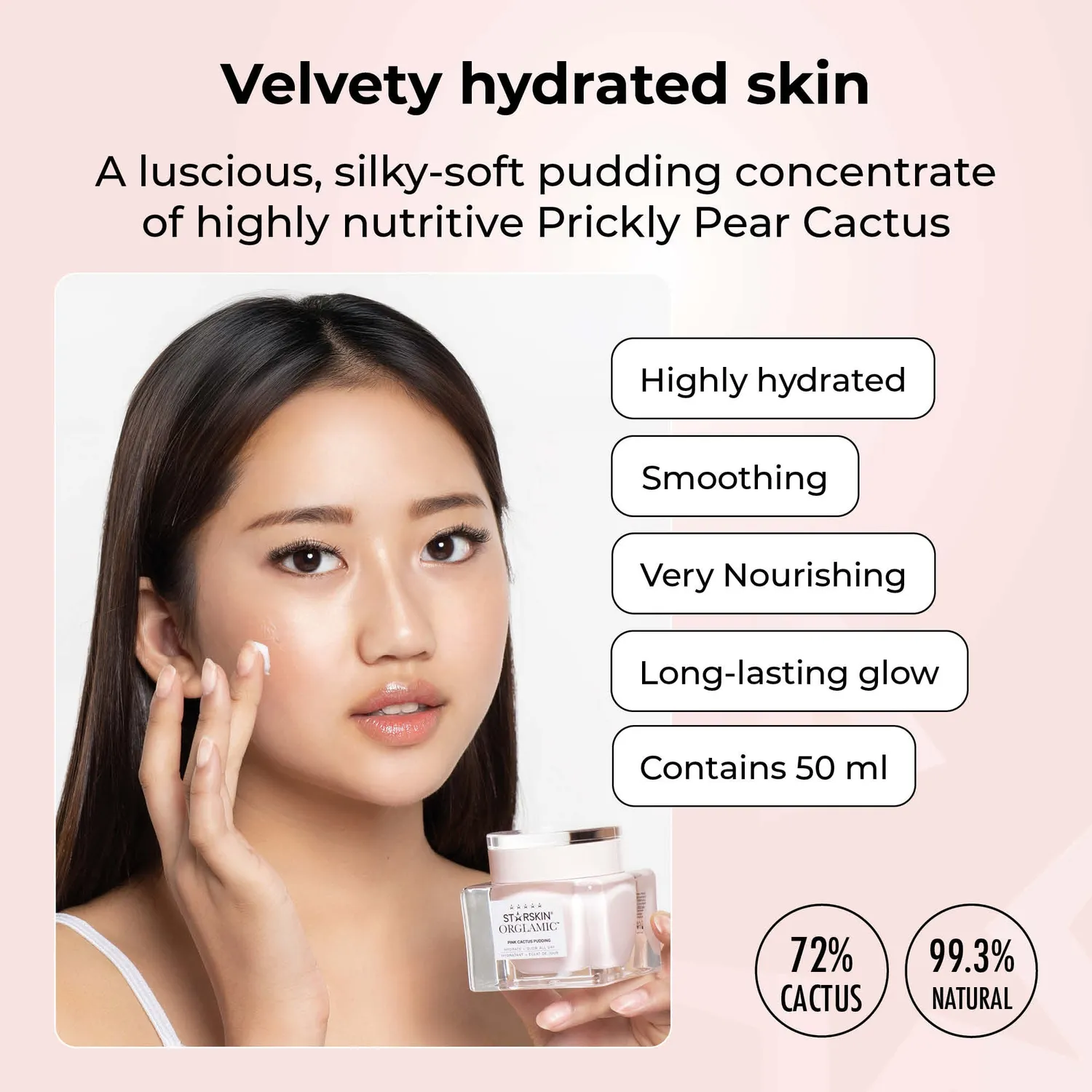 Starskin Orglamic Pink Cactus Pudding crema viso 50ml lenitiva