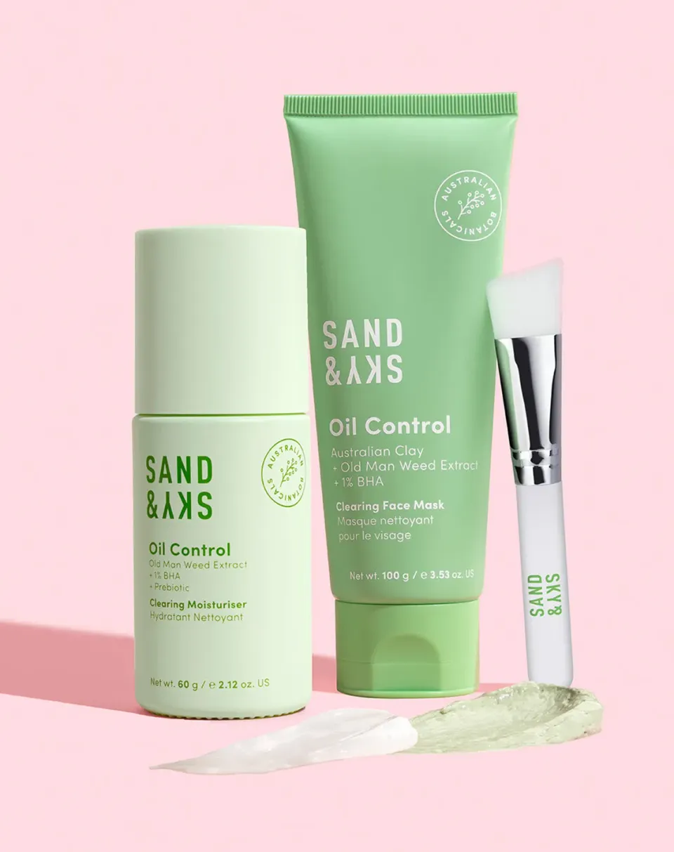 Sand & Sky Kit Equilibrio Pelle Grassa maschera + crema sebo
