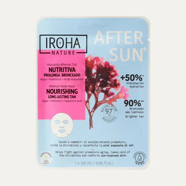 Irohanature Nourishing Aftersun Maschera Viso Doposole
