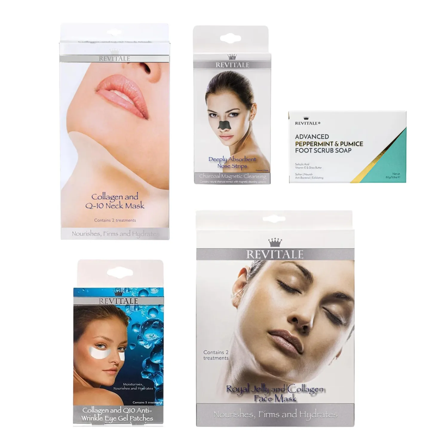 Revitale Classic Beauty Spa set 5 maschere viso collo occhi