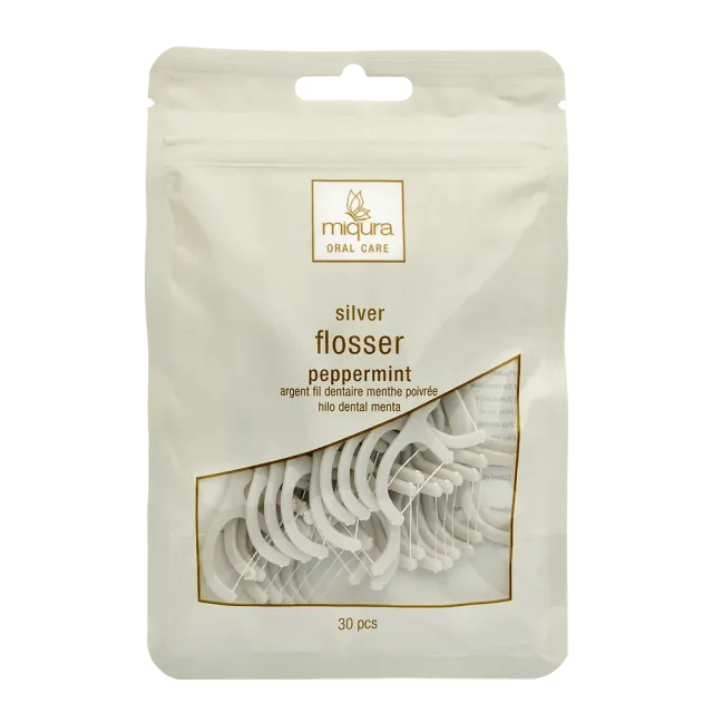 Miqura Silver Flosser filo interdentale menta 30 pz