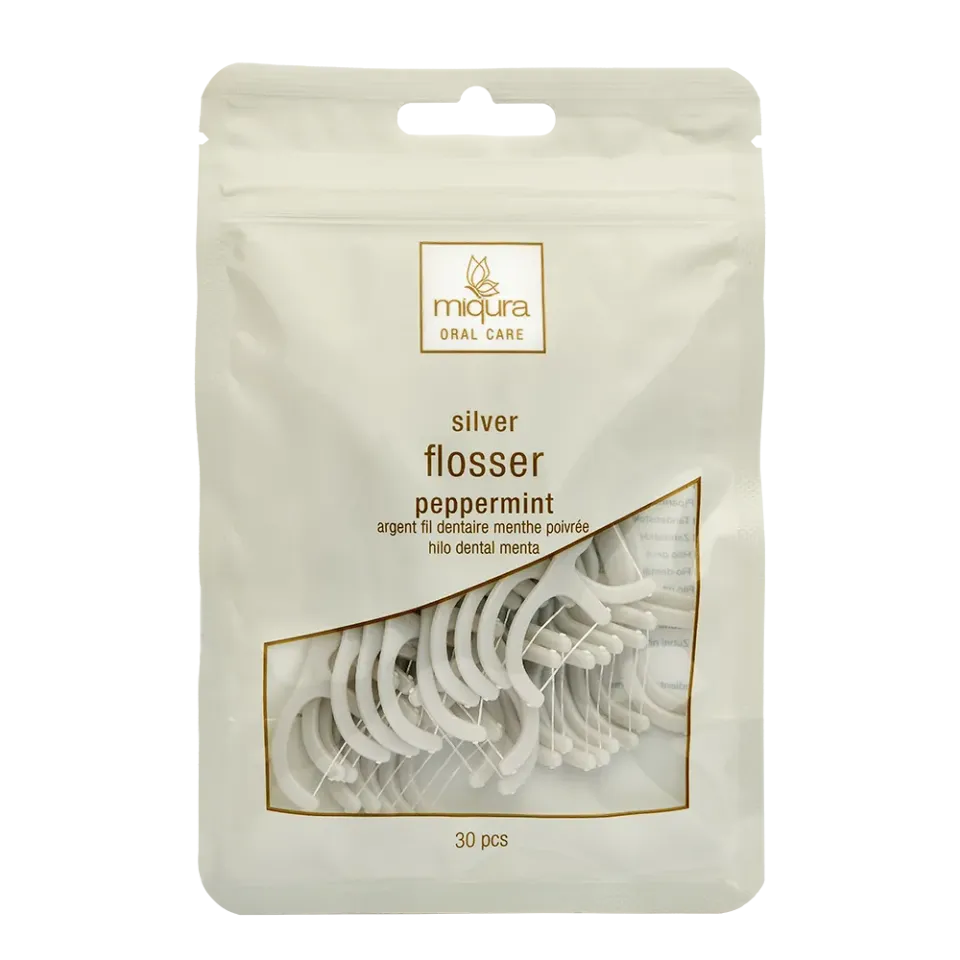 Miqura Silver Flosser filo interdentale menta 30 pz