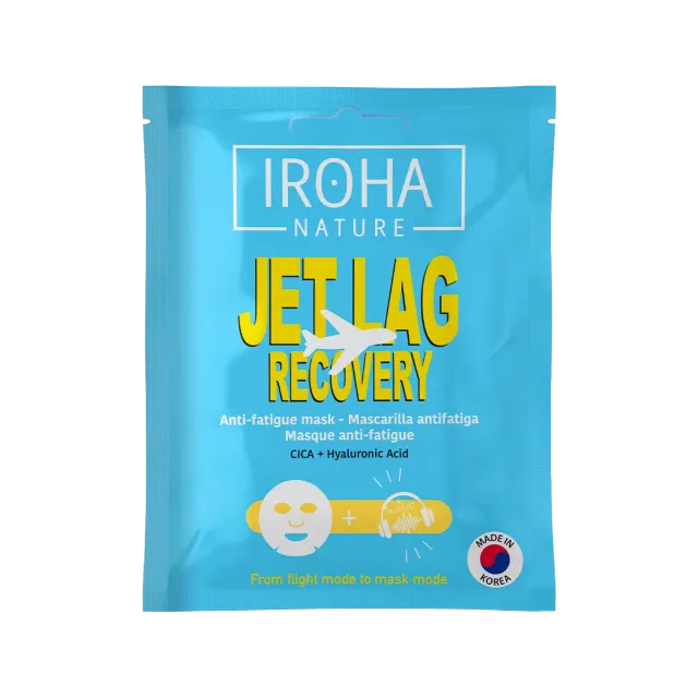Iroha Nature Jet Lag Recovery maschera viso CICA monodose lenitiva