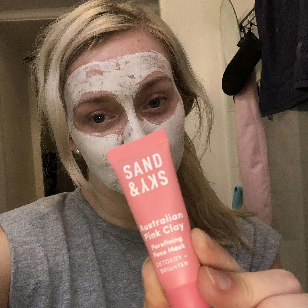 Sand & Sky Australian Pink Clay maschera viso affinante pori