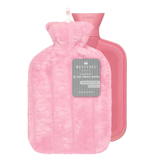 Revitale Borsa Acqua Calda Lusso 2 Litri Rosa Baby Gomma