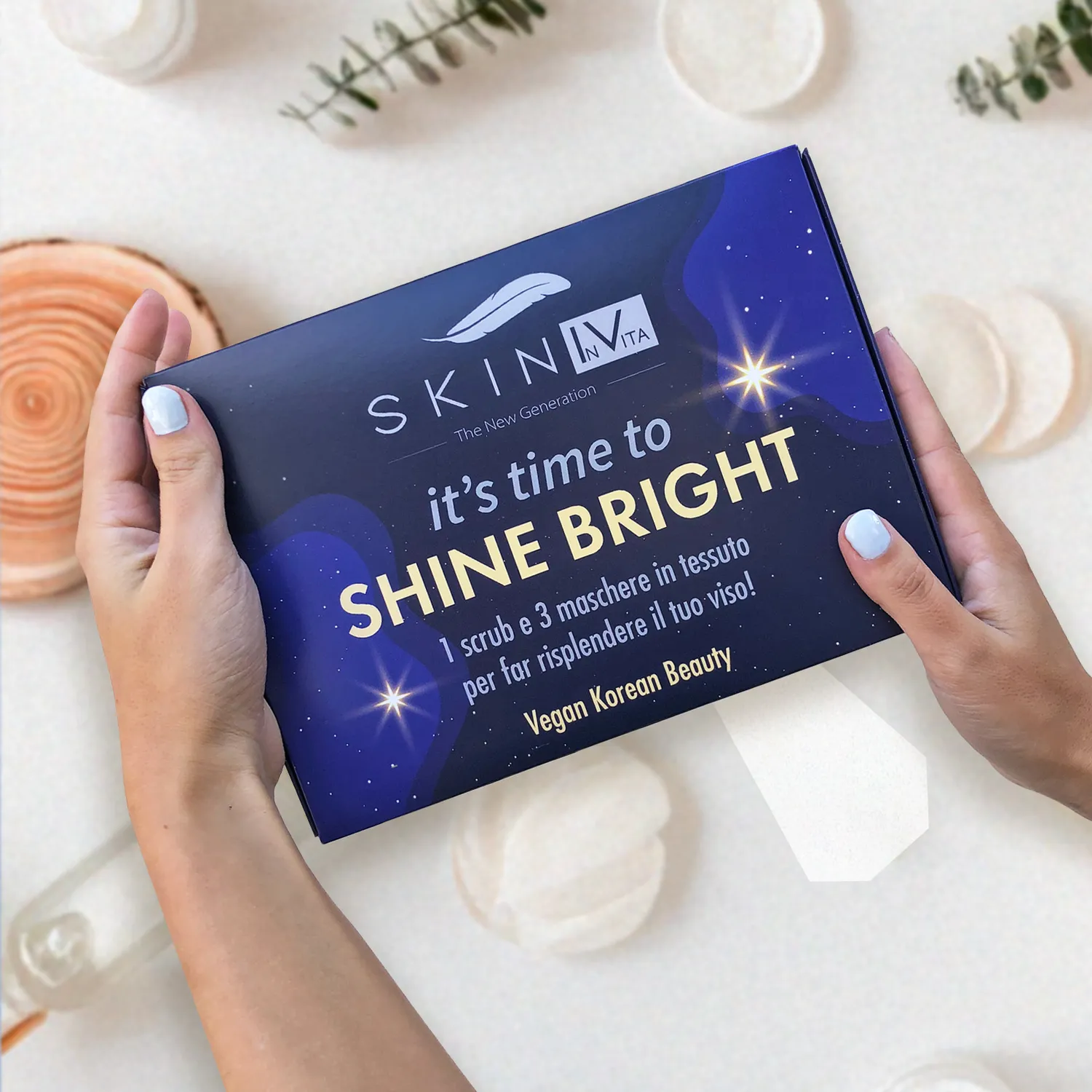 Skin Iv Shine Bright Box kit viso 4 pezzi vitamina C