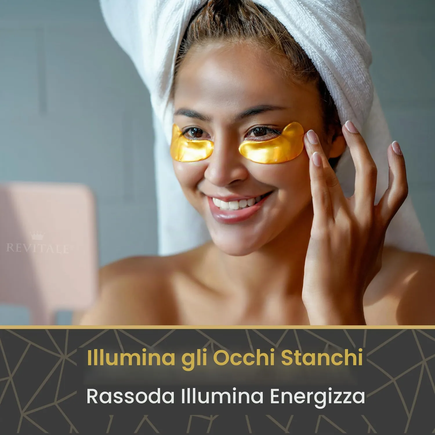 Revitale Patch Occhi Oro 24K Collagene 10 Paia Occhiaie