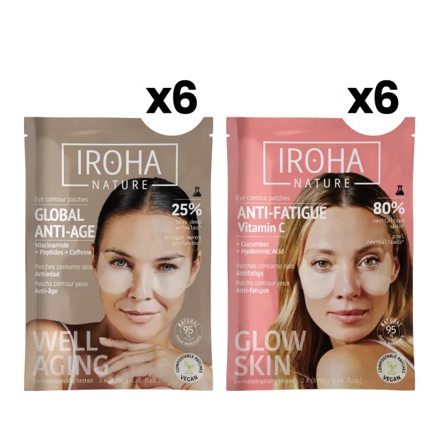 Iroha Nature Patch Contorno Occhi Antifatica 12 Pezzi Illuminanti