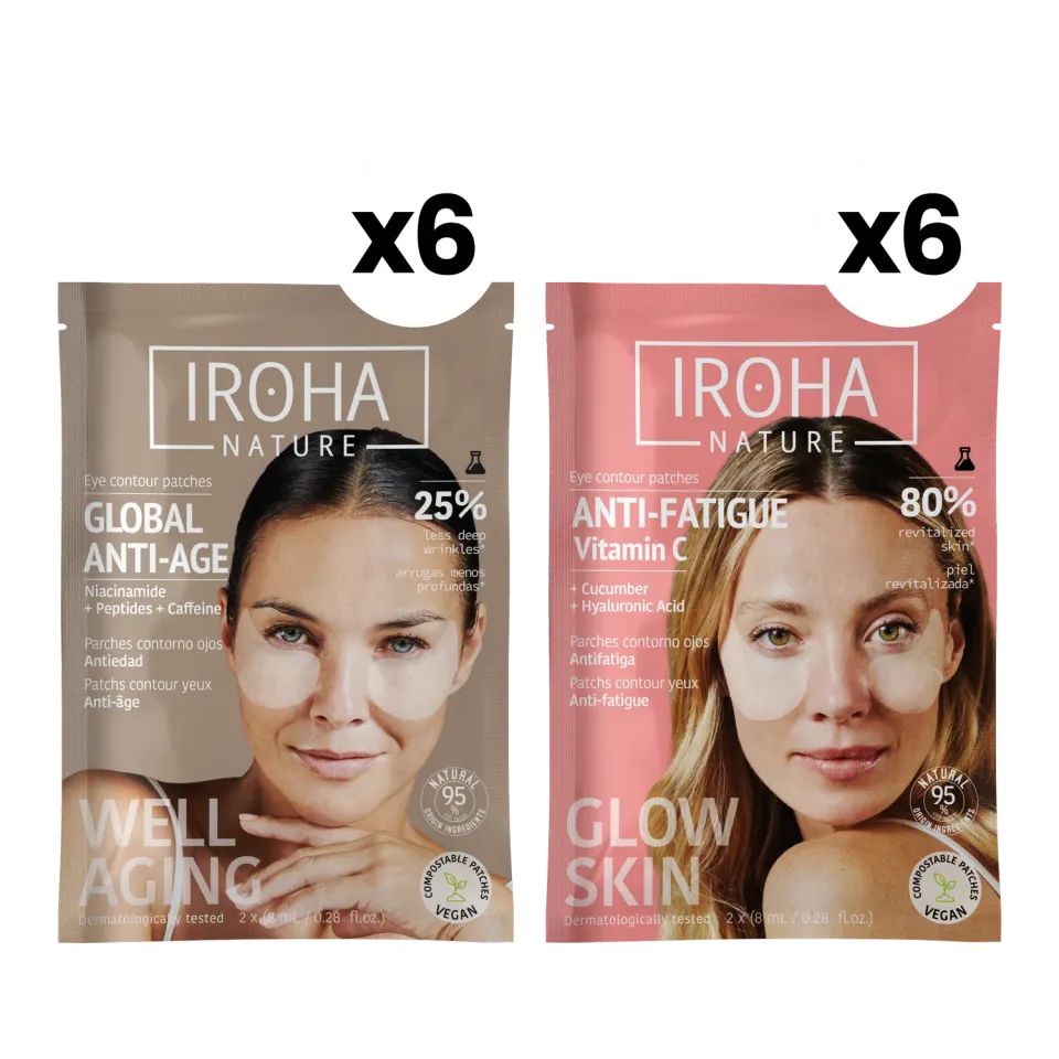 Iroha Nature Patch Contorno Occhi Antifatica 12 Pezzi Illuminanti