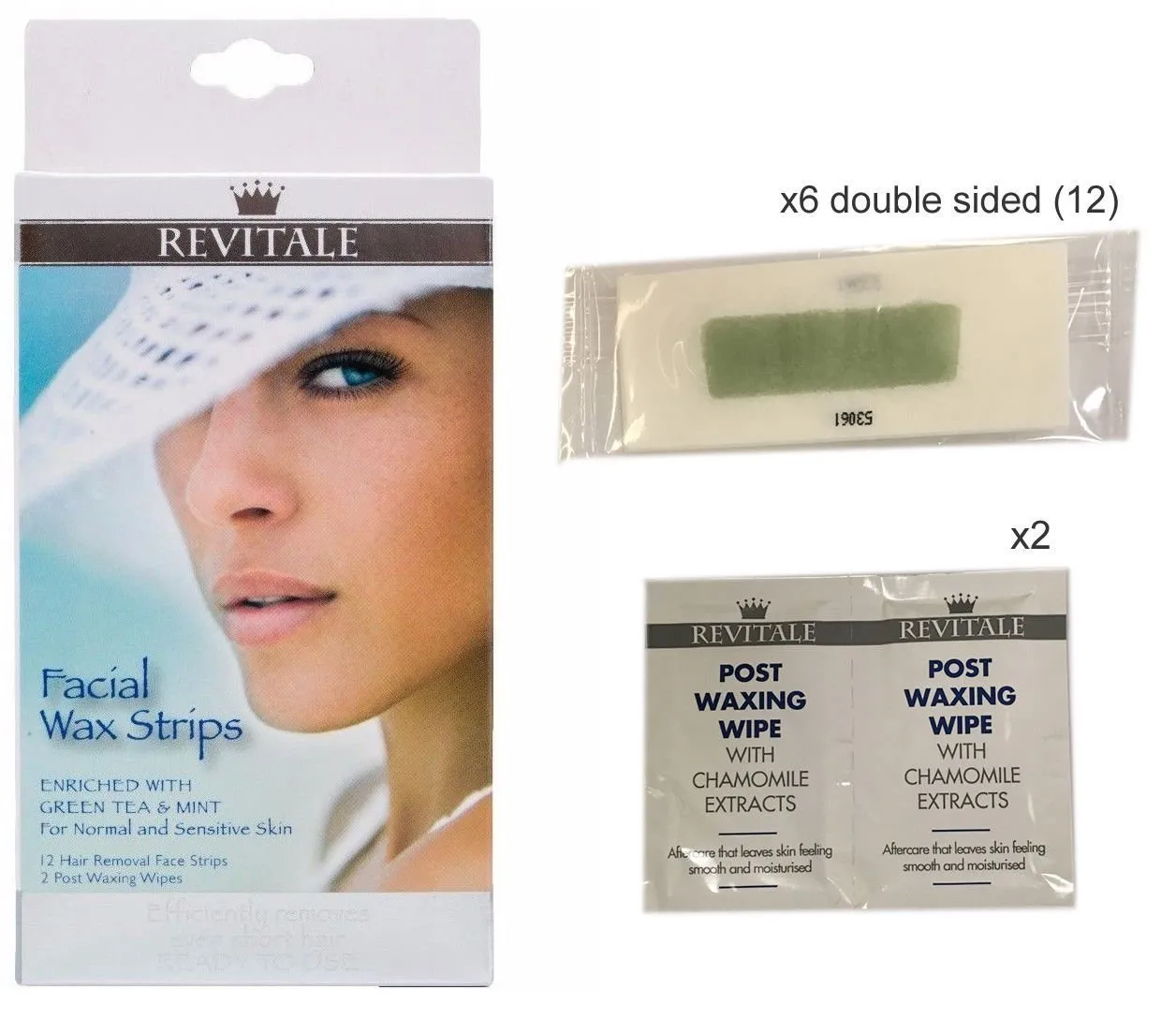 Revitale Revita strisce ceretta viso 12pz pelli sensibili