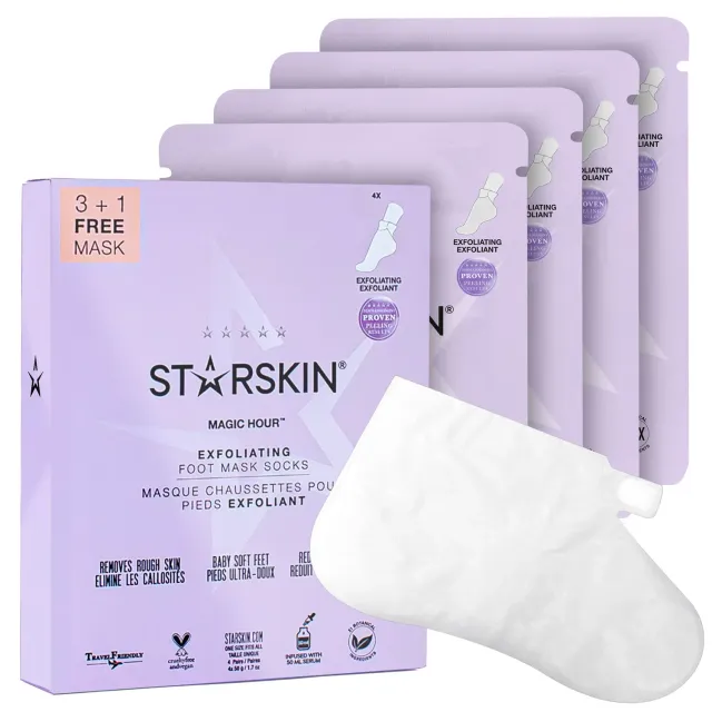 Starskin Magic Hour 3+1 Maschera Piedi Esfoliante 4 Pezzi