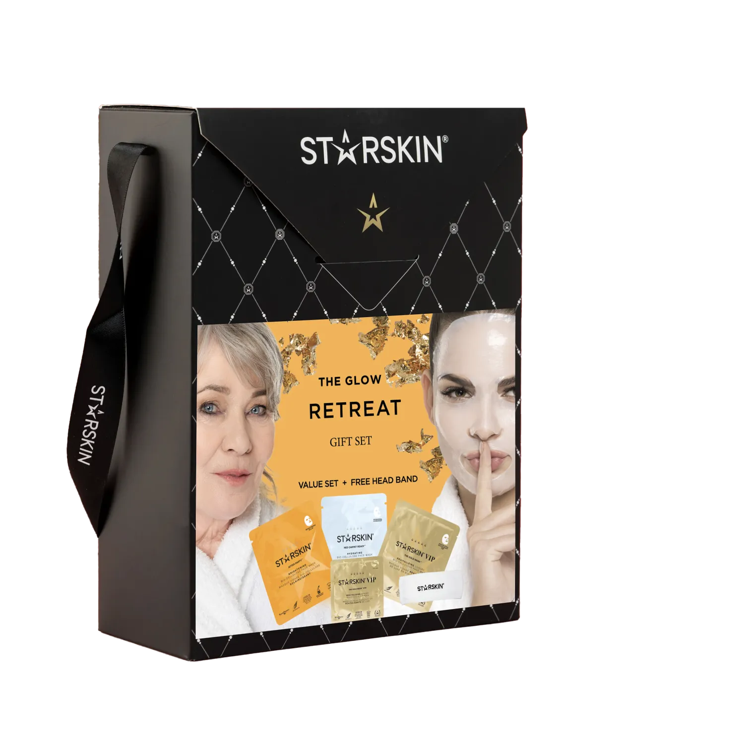 Starskin Glow Retreat set maschere viso e fascia 5 pezzi
