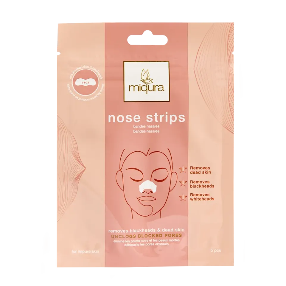Miqura Peach strisce naso 5 pezzi punti neri