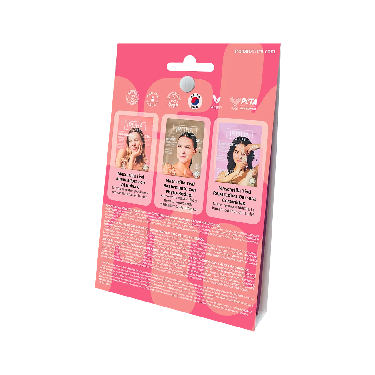 Iroha Nature Mask Party kit maschere viso 3 pezzi