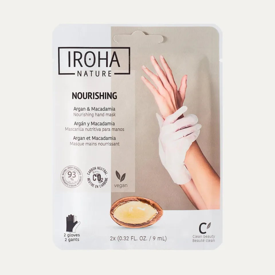 Irohanature Argan maschera mani nutriente guanti idratanti