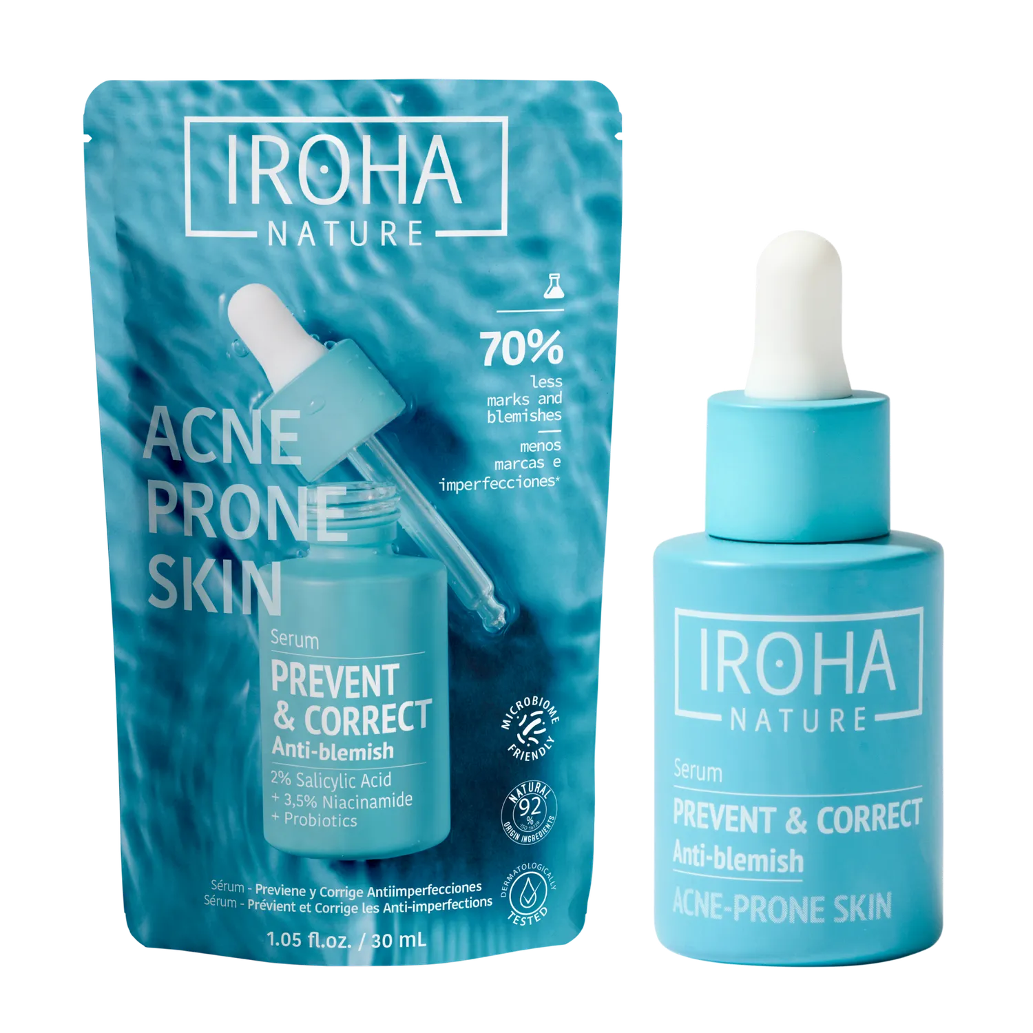 Irohanature Prevent & Correct Anti-Blemish siero acne niacinamide