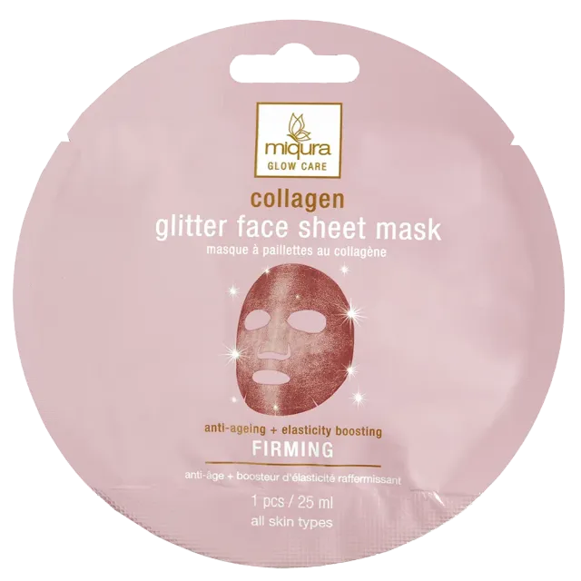 Miqura Glitter maschera viso collagene rassodante