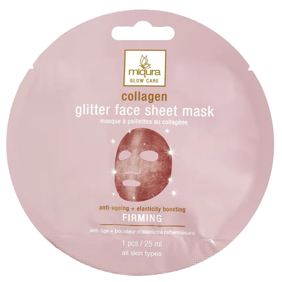 Miqura Glitter maschera viso collagene rassodante