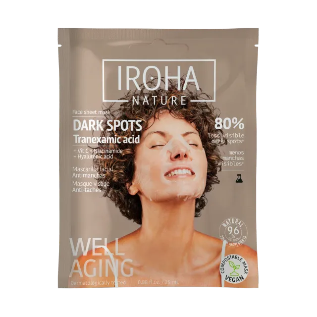 Iroha Nature Dark Spots Mask Tranexamic Acid maschera antimacchia