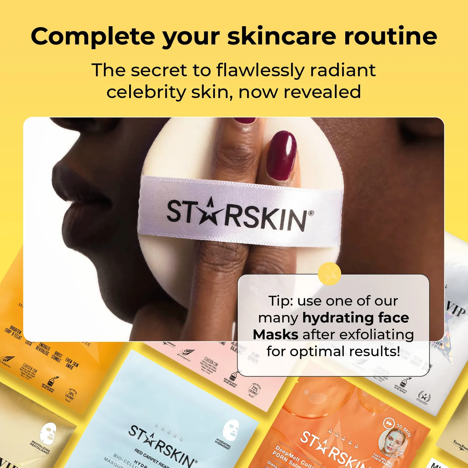 Starskin Essentials Glowstar Peeling Puff spugna esfoliante viso