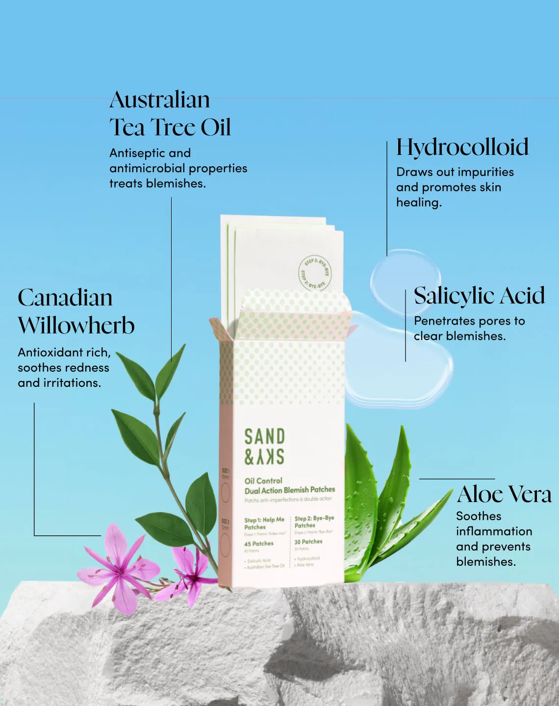 Sand & Sky Pimple Patrol patch brufoli 75 pezzi doppia azione