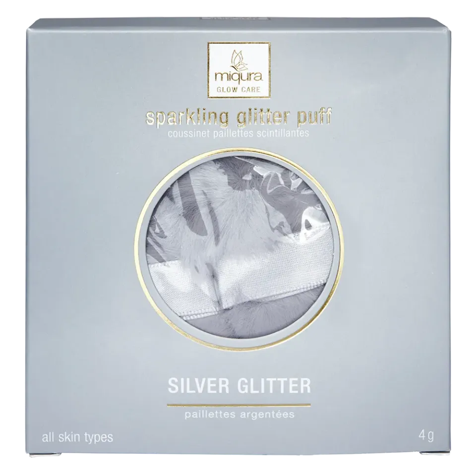 Miqura Sparkling Glitter Puff glitter argento eco