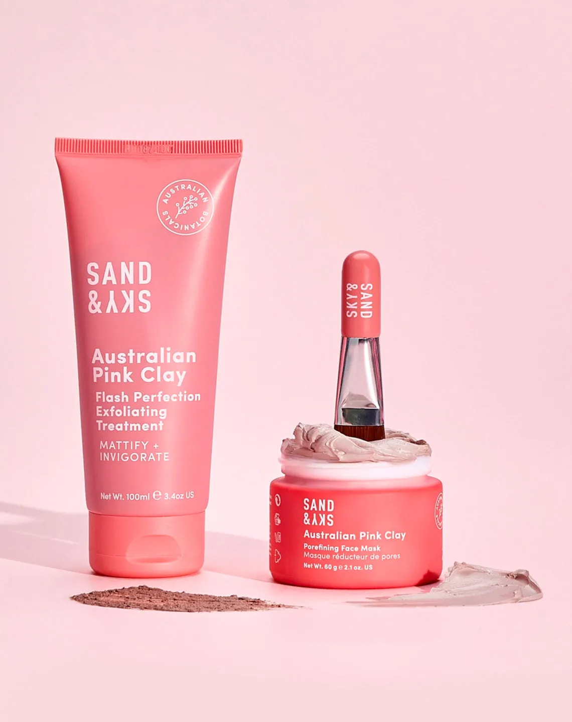 Sand & Sky Australian Pink Clay maschera viso affinante pori