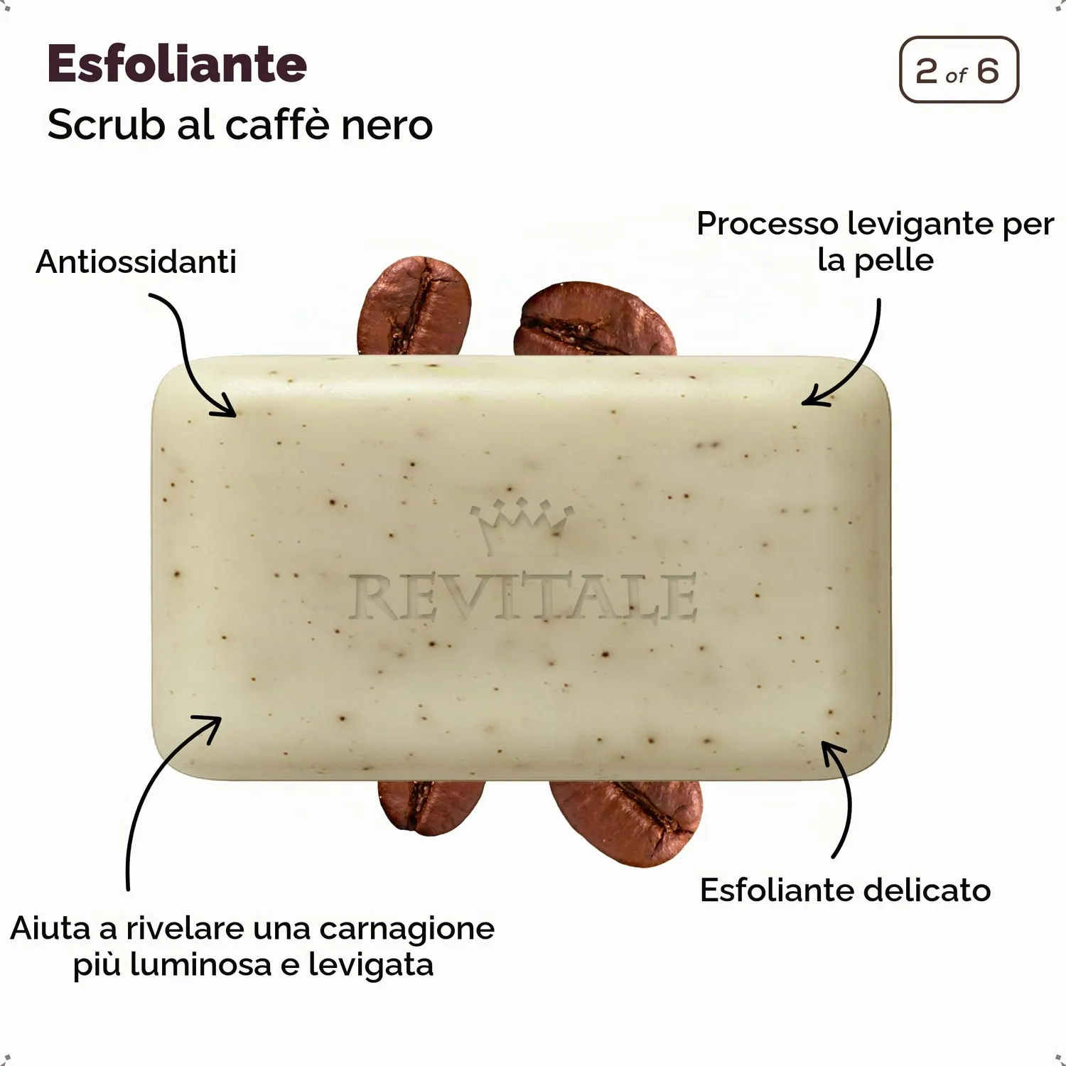 Revitale Saponi Naturali Set 6 Saponette 100 g Viso Corpo