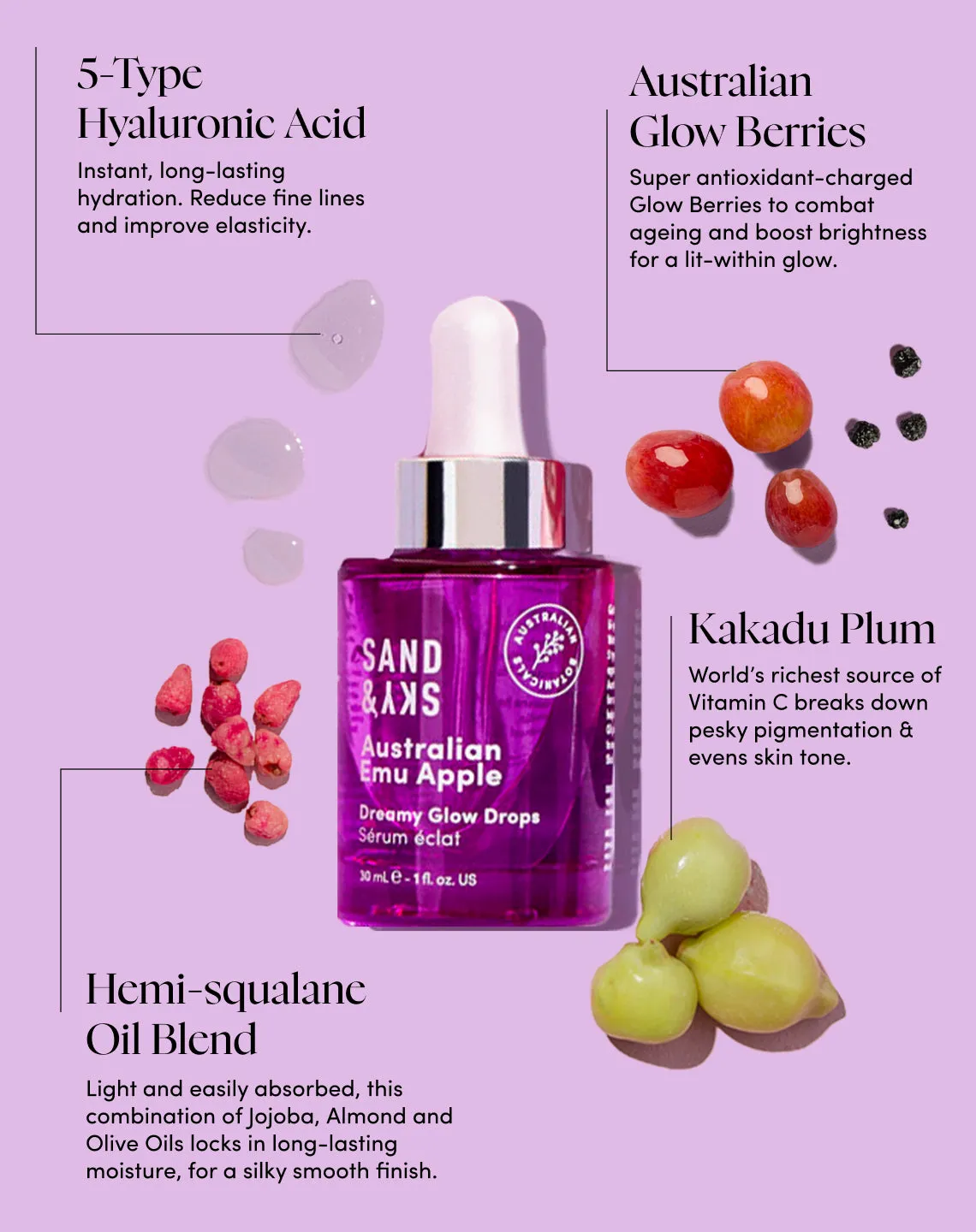 Sand & Sky Australian Glow Berries Dreamy Glow Drops siero illuminante