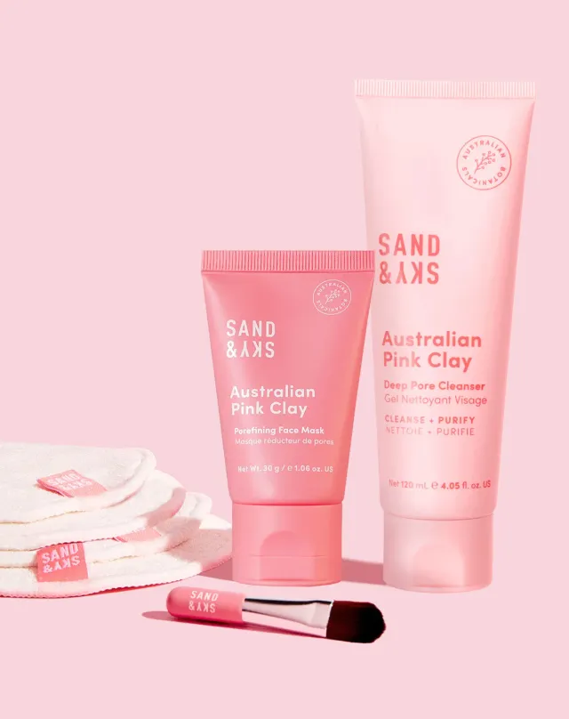 Sand & Sky Pore Tight Kit viso argilla rosa pori