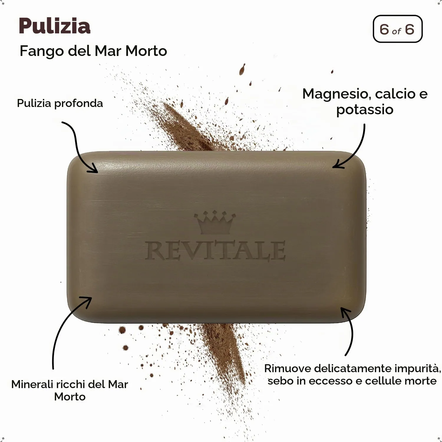 Revitale Saponi Naturali Set 6 Saponette 100 g Viso Corpo