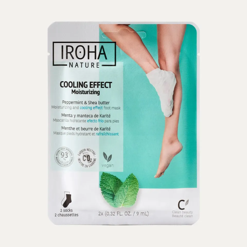 Iroha Nature Maschera Piedi Menta Effetto Freddo Calzini