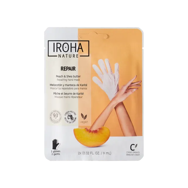 Iroha Nature Repair maschera mani pesca guanti burro karité